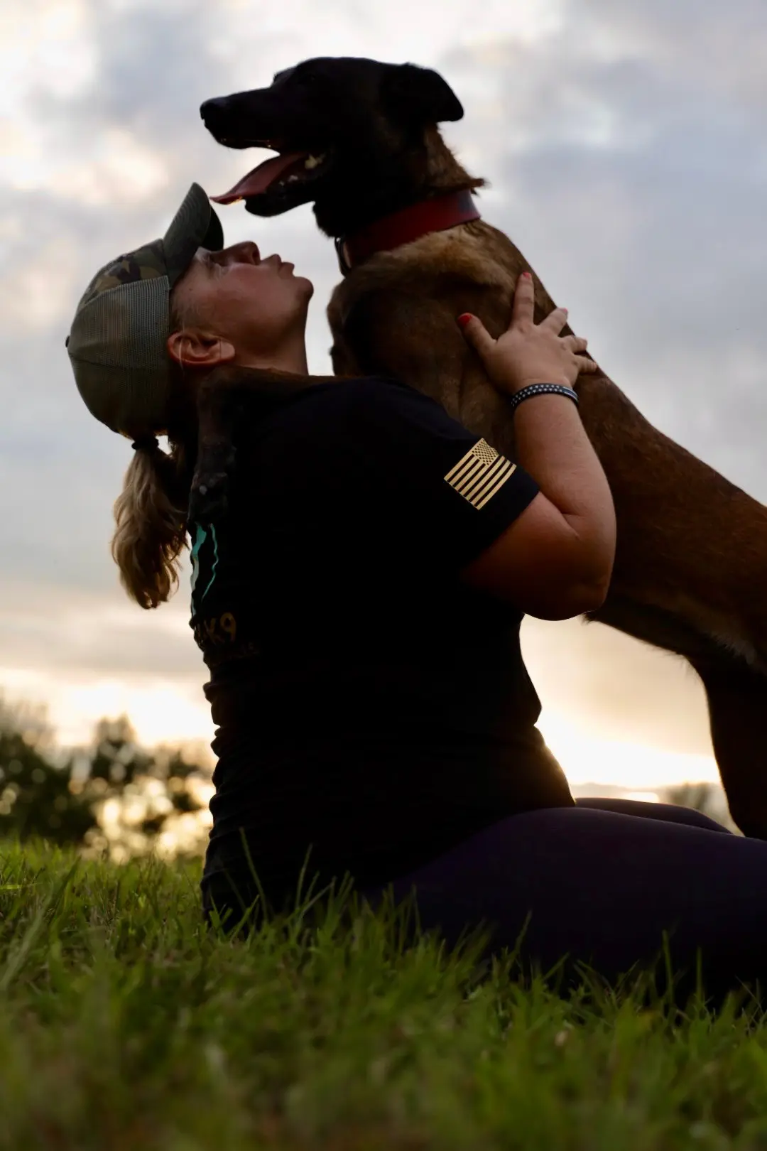 Trainer with dog